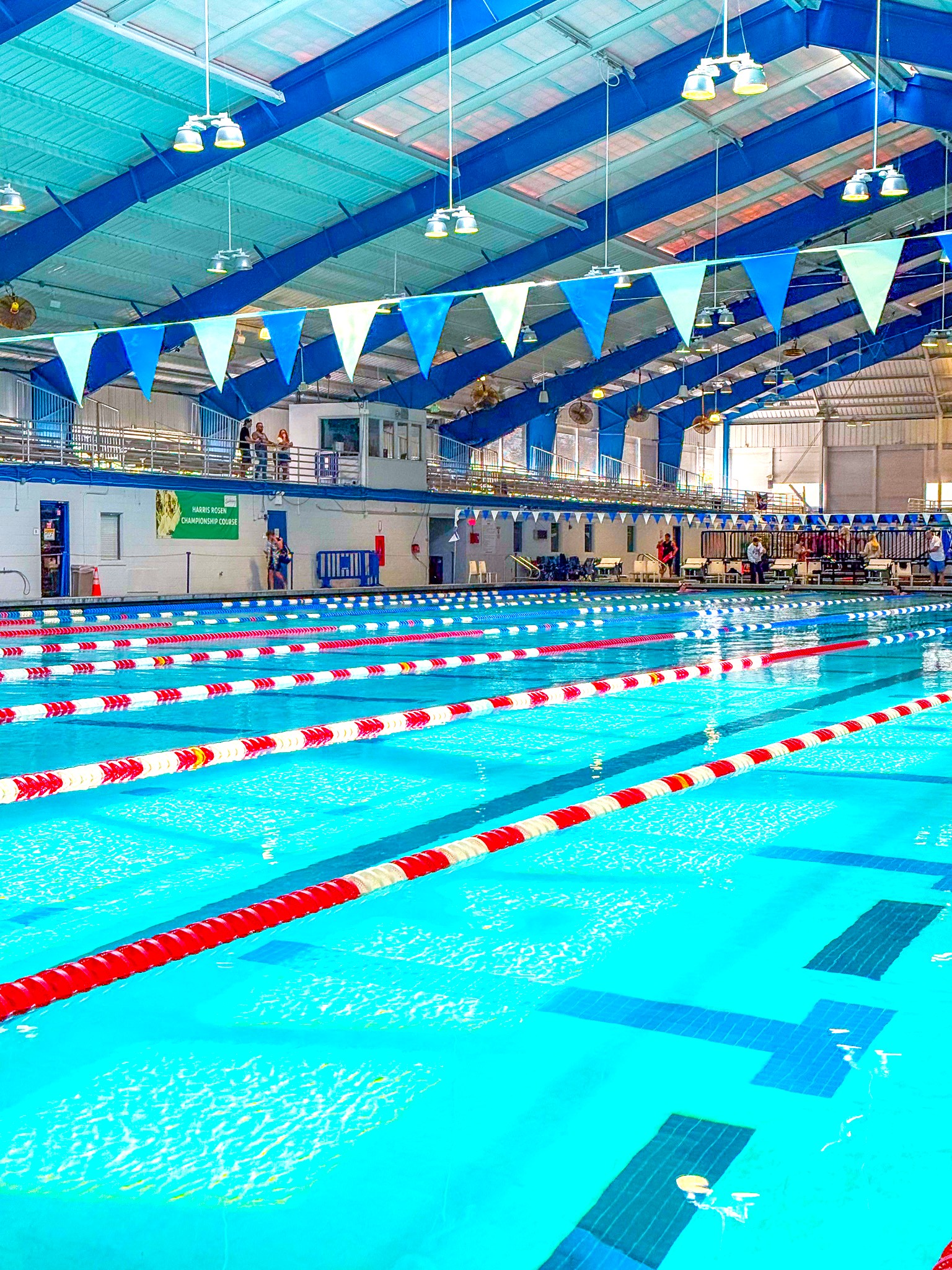 The lap swimming lanes at Rosen Aquatic and Fitness Center.